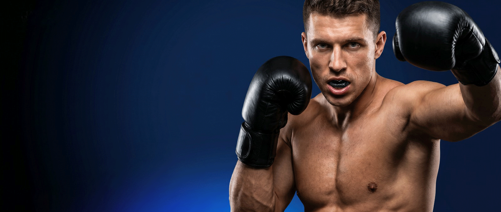 Atleta usando GuardX em esporte de contato